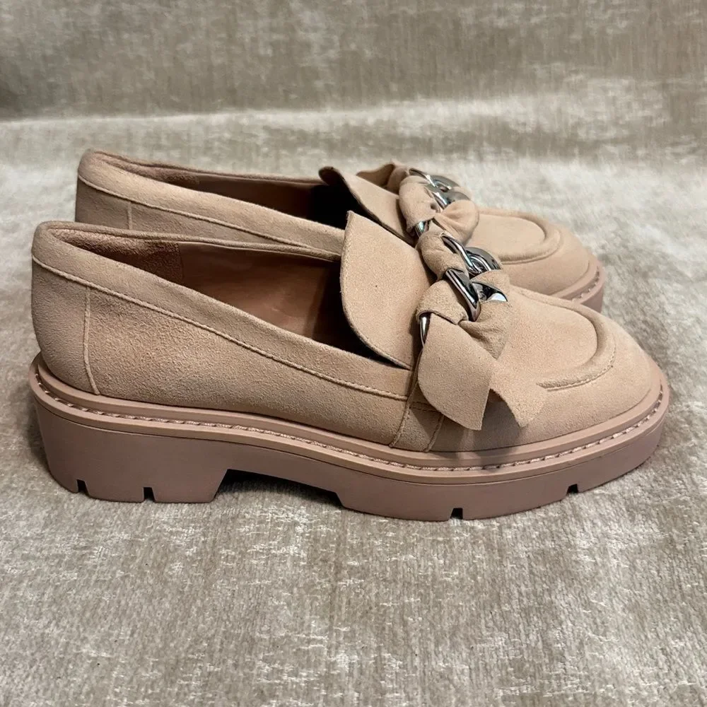 Nordstrom Trinity Lug Sole Pink Leather Loafers